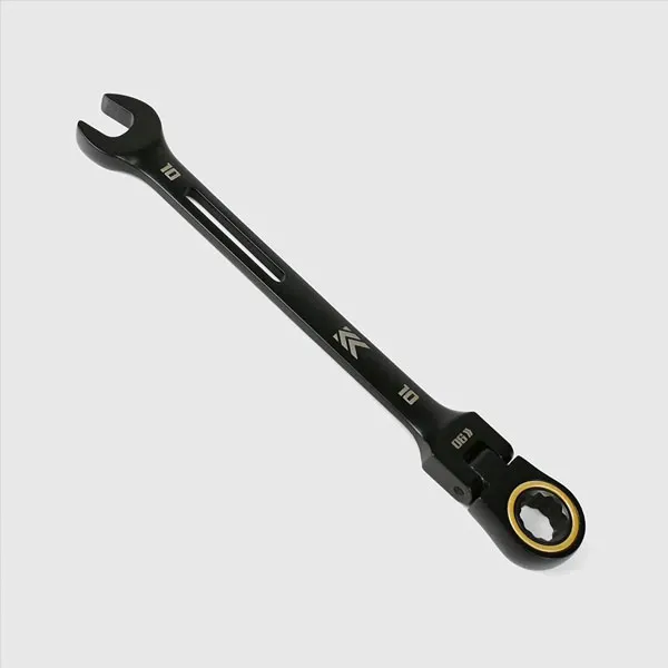 フジ矢 首振りラチェットコンビネーションレンチ（黒金）10mm CWL-10-BG