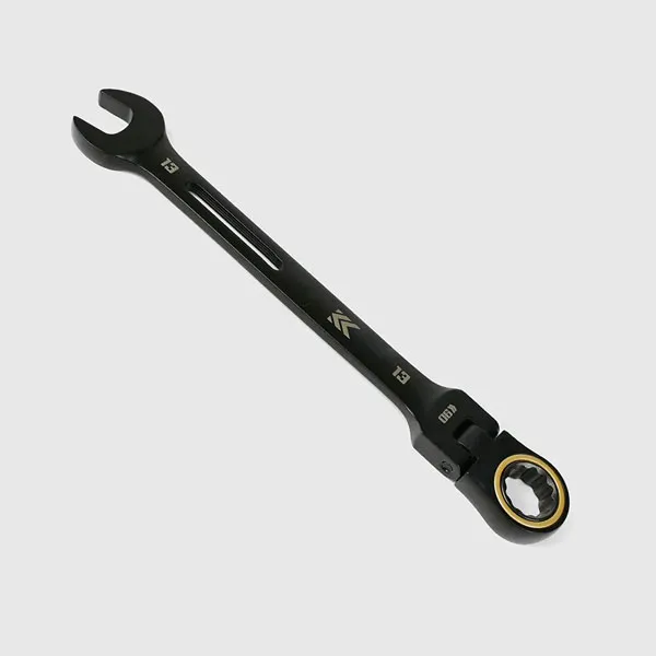 フジ矢 首振りラチェットコンビネーションレンチ（黒金）13mm CWL-13-BG
