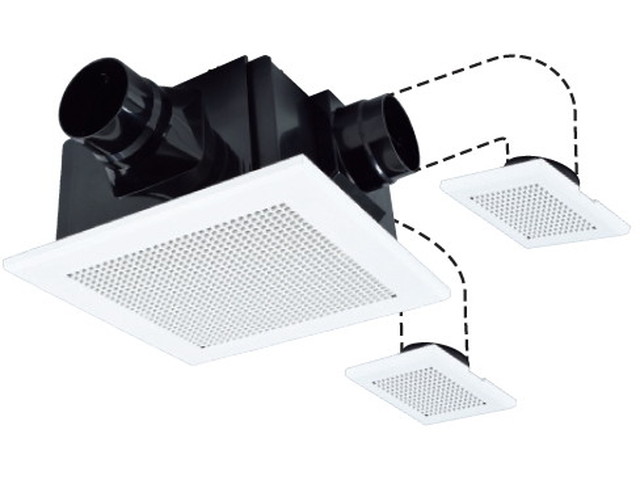 三菱電機　天井埋込形換気扇　樹脂製　ルーバーセット　2～3室用　VD-18ZFPC13