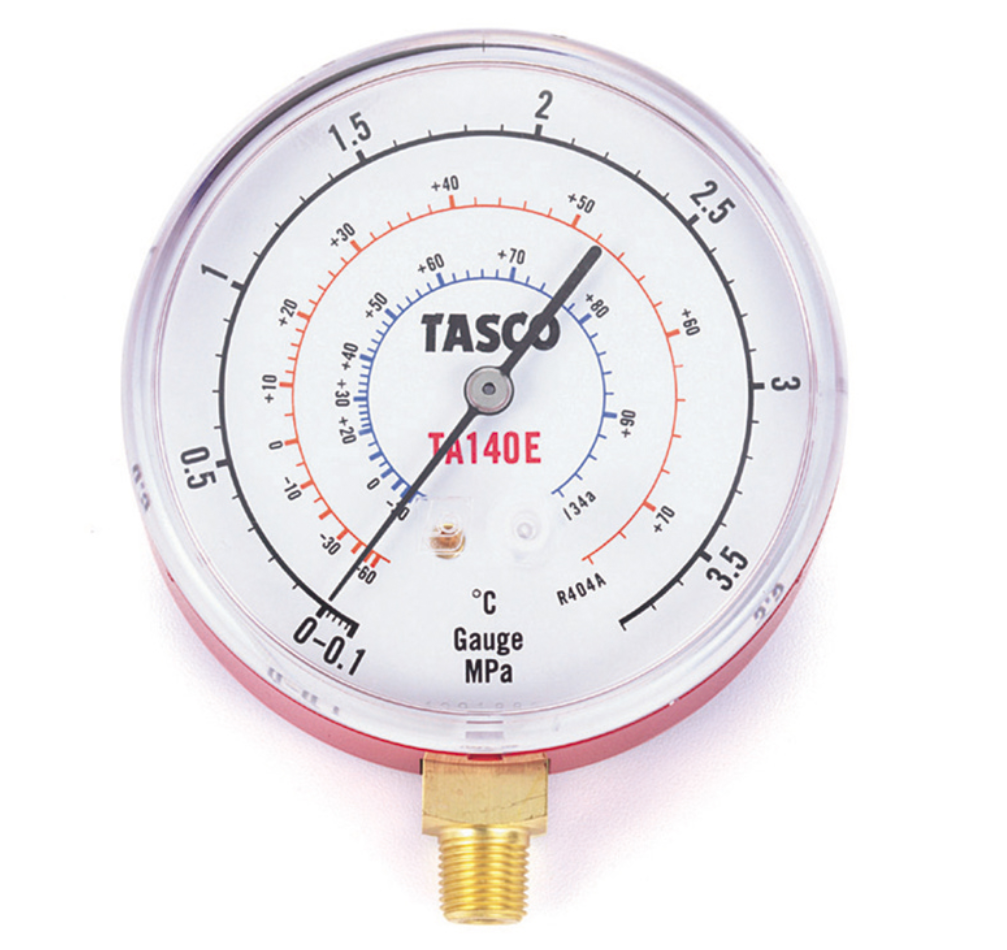 タスコ　R134a、R404A用高精度圧力計/連成計　TA140E