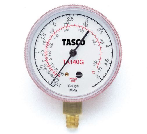 TASCO R410A R32用高精度圧力計/連成計　TA140G　高圧側